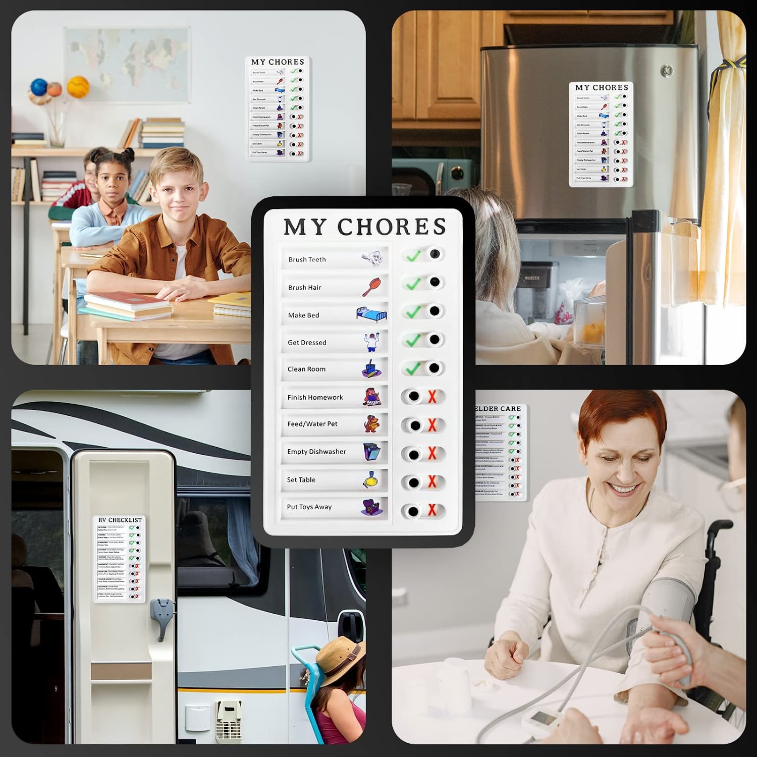 4448 Portable My Chores Home Note Board Management Planning Memo Boards Reminding Time. DeoDap 4448 Portable My Chores Home Note Board Management Planning Memo Boards Reminding Time. DeoDap